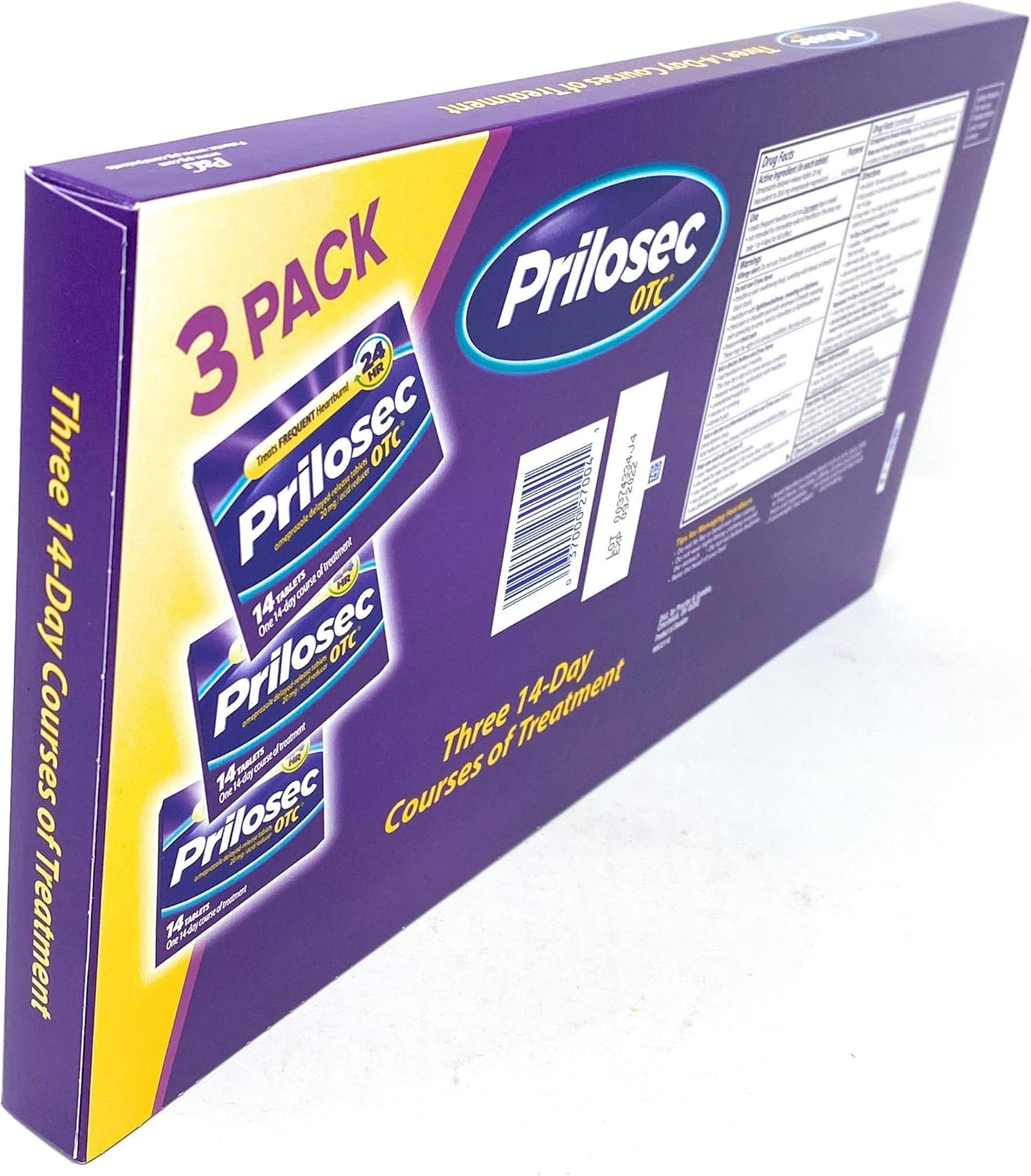 Prilosec OTC Acid Reducer, Delayed-Release Tablets, 2 Pack-84 Count Pack of 2