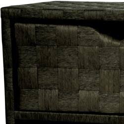 Oriental Furniture 25x22 Natural Fiber Chest of Drawers - Black