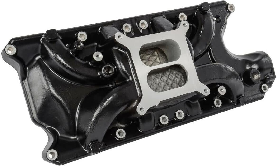 Aluminum Intake Manifold Dual Plane for Ford Windsor Small Block Intake Manifold SBF 289 302 Black