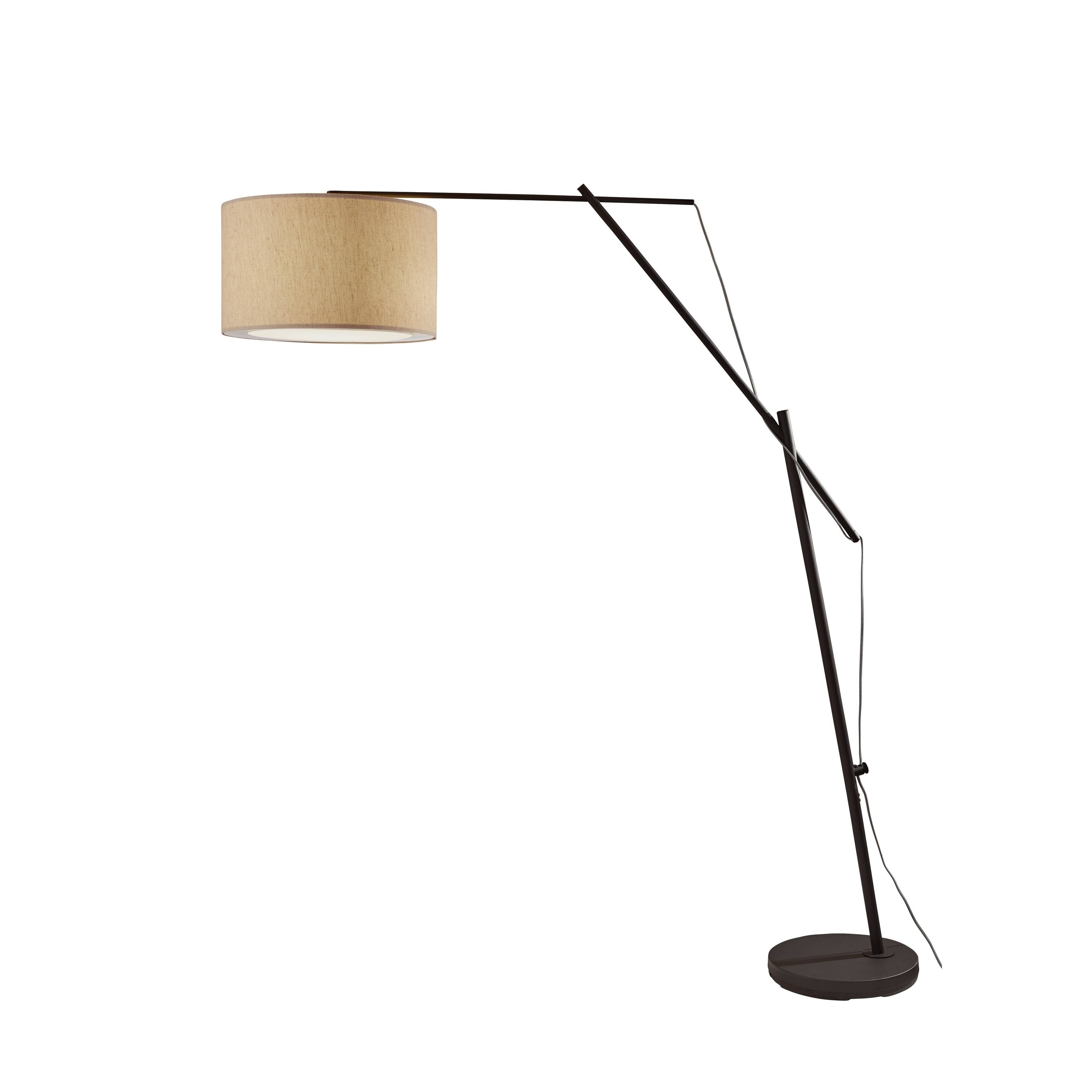 Adesso Broome Arc Lamp - Matte Black