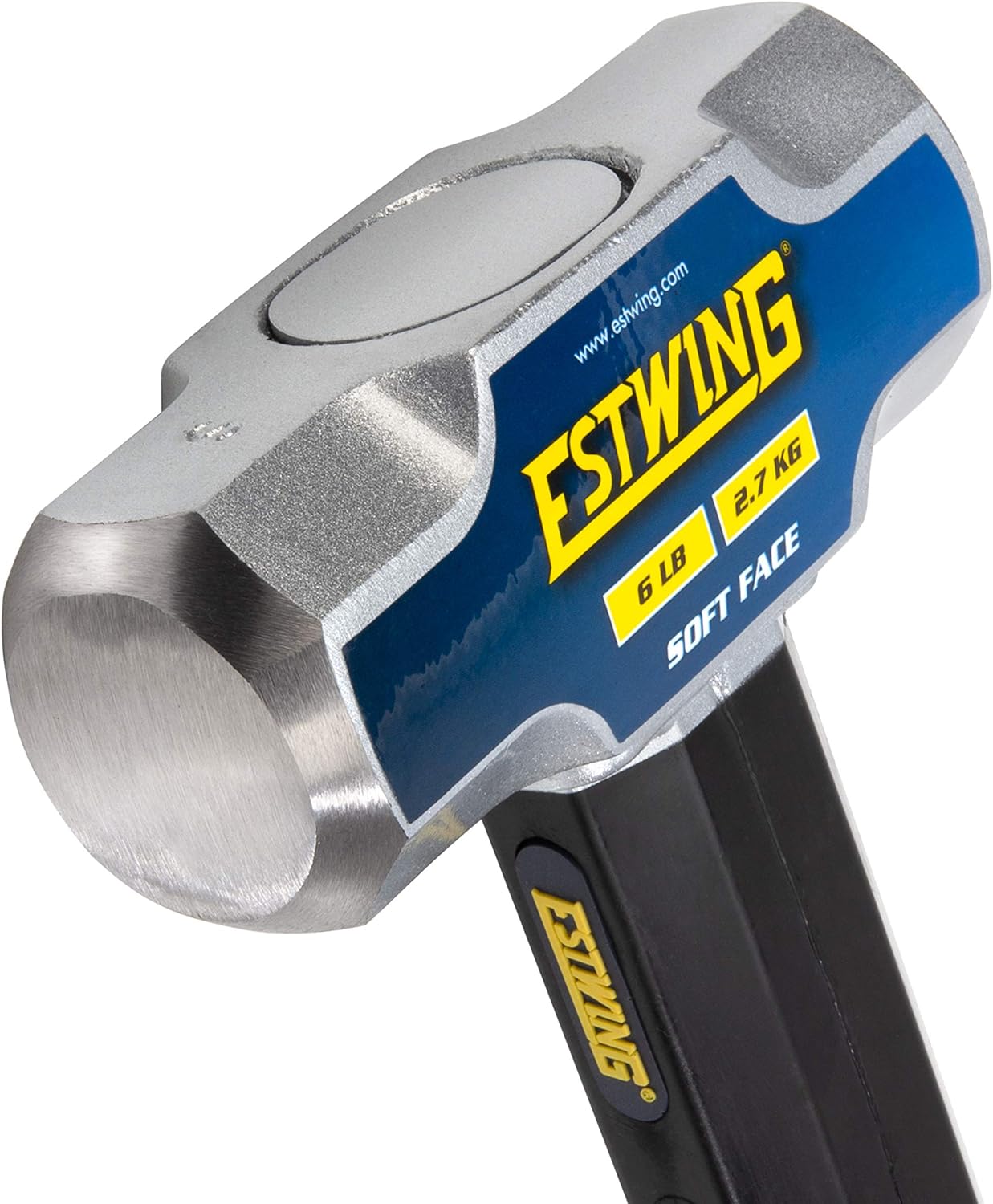 Estwing 6-Pound Soft Face Sledge Hammer for Automotive, Industrial, and Construction Use, 30-35 HRC, Locked Head, 36-Inch Long Indestructible Handle with Vulcanized Rubber Overlay