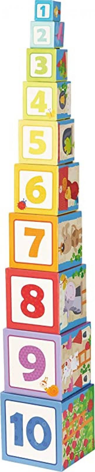Haba 302030 Rapunzel Stacking Cubes, Grey