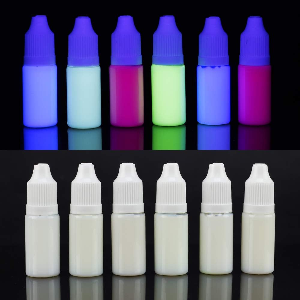 Invisible UV Ink 6 Colors Set for Inkjet Printers, 10 ml/Color blacklight Invisible uv Printer Ink Pack of 2