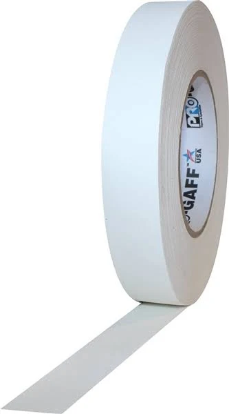 Pro Gaff White Gaffers Tape 1x22 x 50 Yard Roll (Pack of 48)