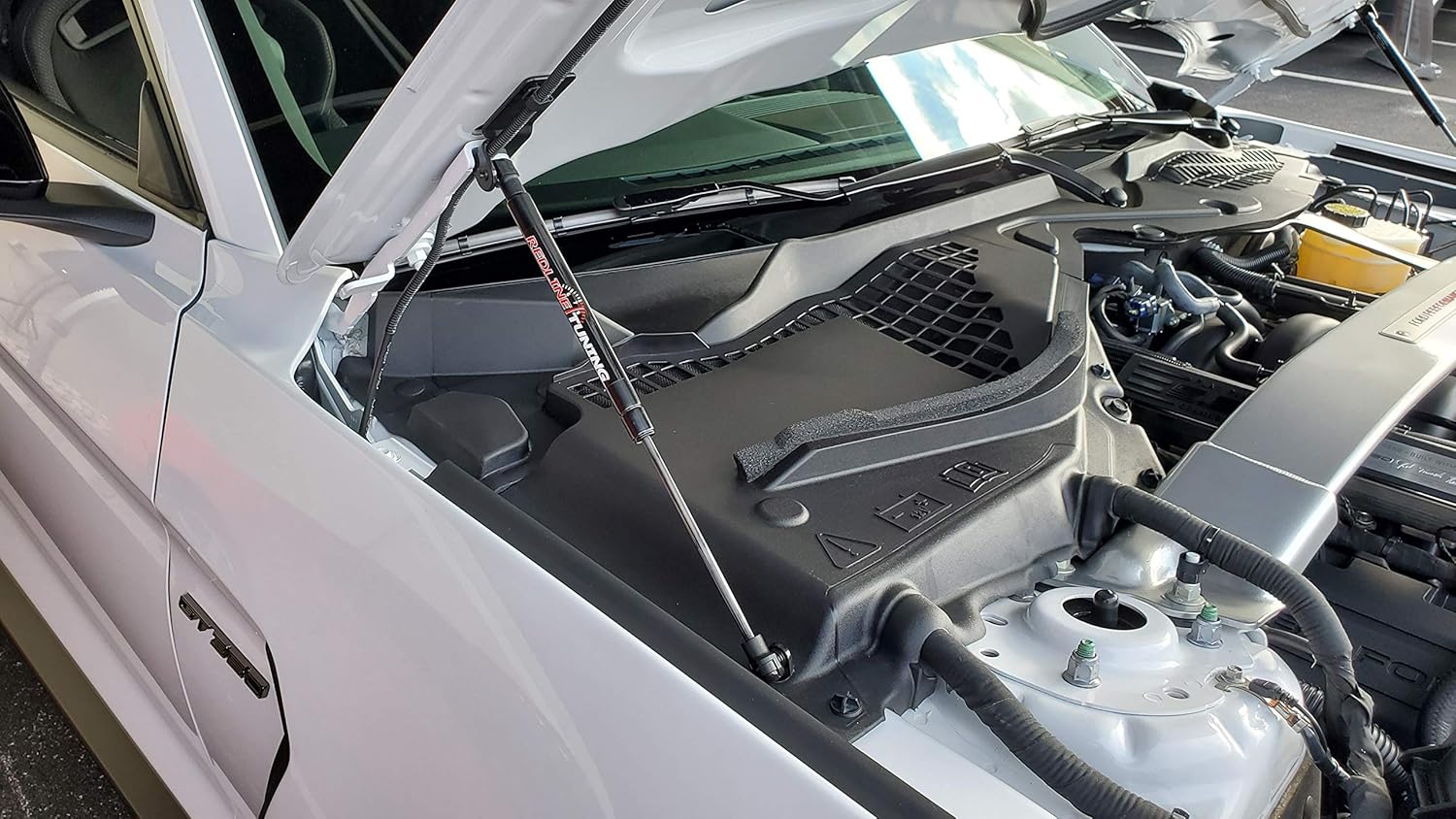 Redline Tuning 21-11035-02 Hood QuickLIFT PLUS System Compatible with Ford Mustang 2015-2021 (All Black Bolt-in Components)