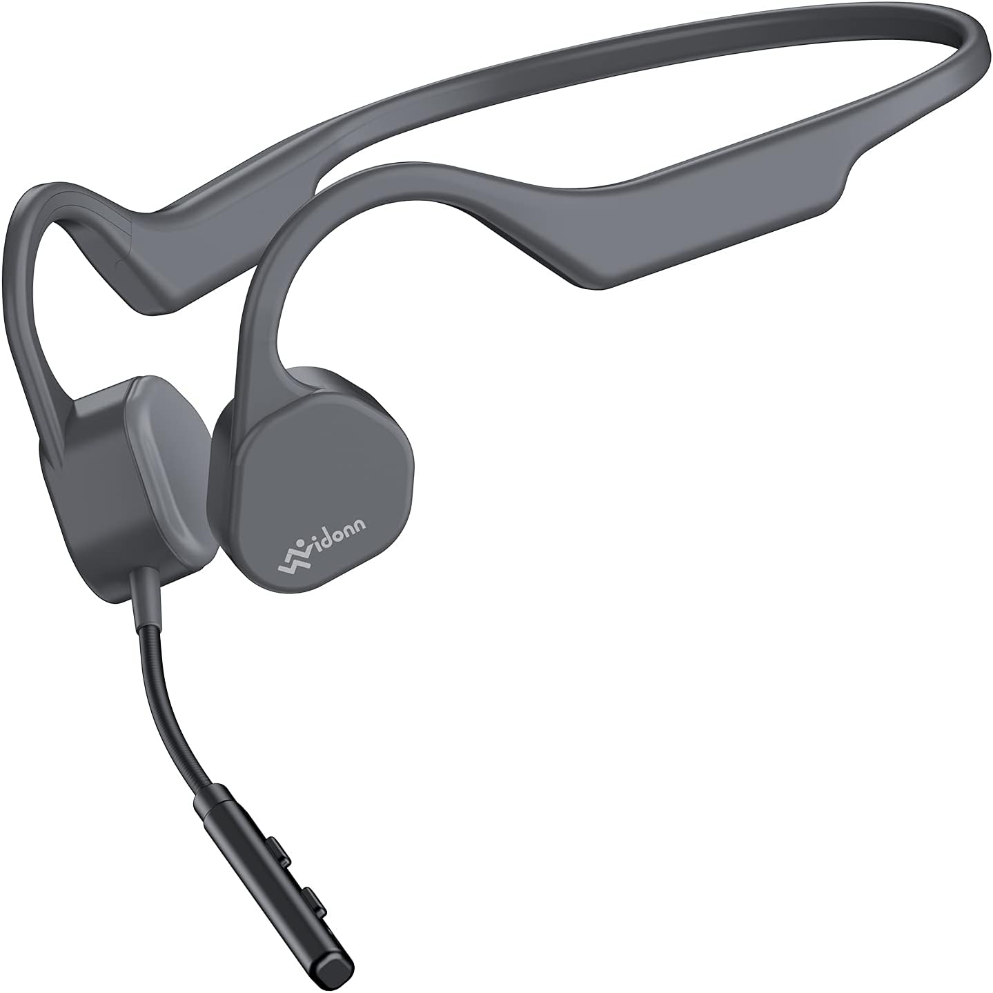 Vidonn Bone Conduction Headphones with Microphone Bluetooth Wireless Headset with Noise-Canceling Boom Microphone for Office Home Business Commercial Use Online Teaching/Learning(S/M)