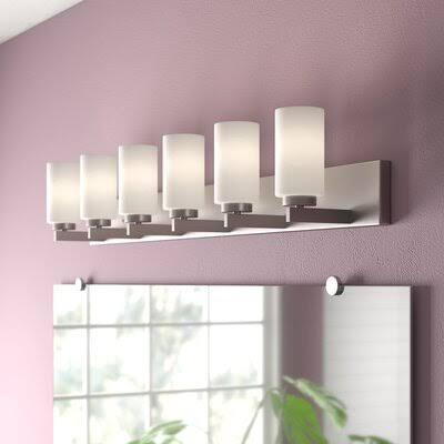 Latitude Run Wallace 6-Light Vanity Light - Finish: Brushed Nickel