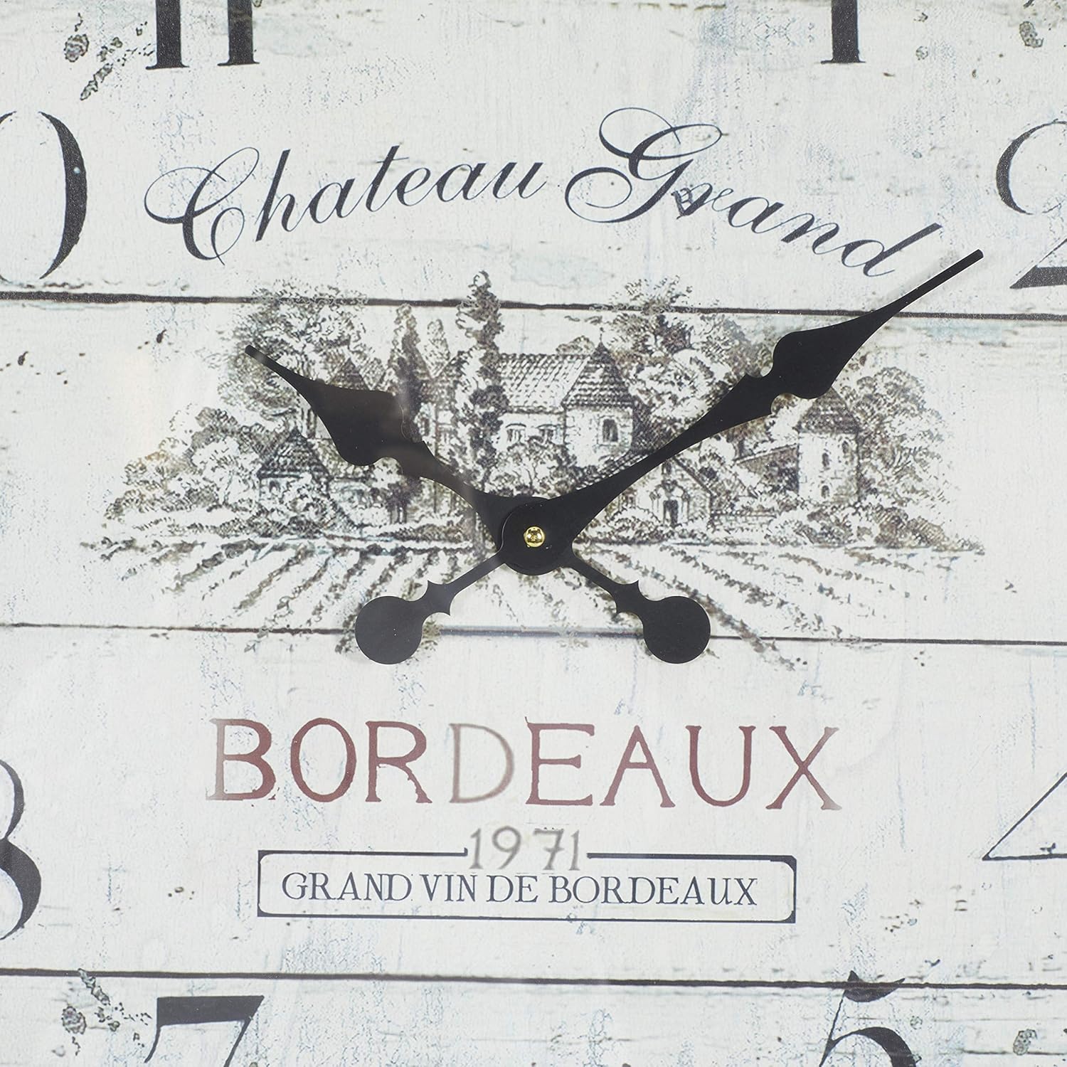Deco 79 Metal Wall Clock with Dial Face of 1971 Bordeaux Clock