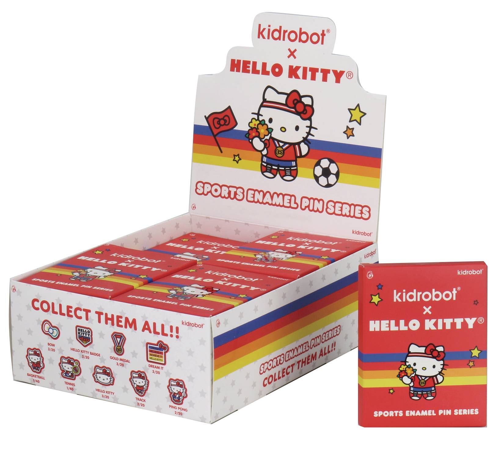 Kidrobot Hello Kitty Enamel Pin Series x Sports Mystery Box [20 Packs]