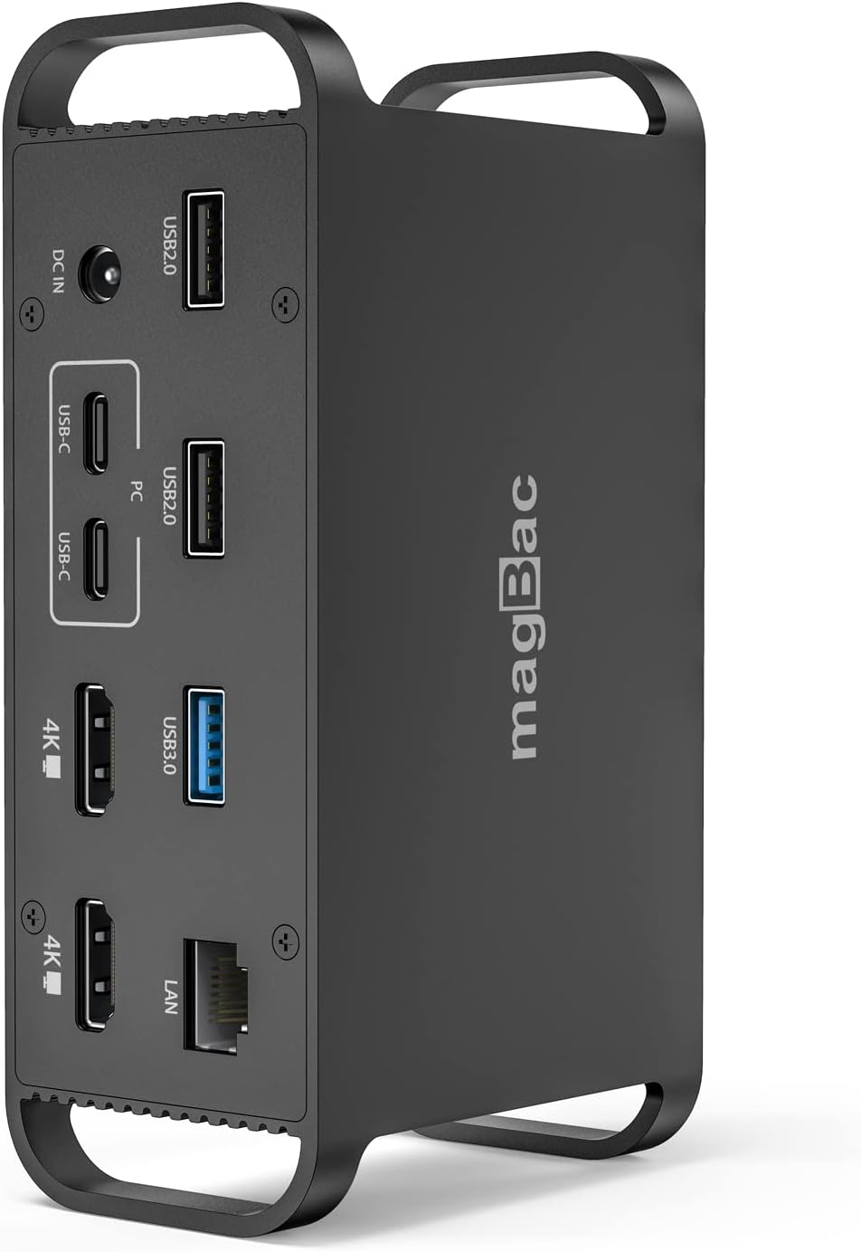 MacBook Pro Docking Station Dual Monitor,14 in 2 USB C Dock with 100W AC Power Adapter,Two 4K HDMI, 4 USB A, USB C PD 18W Charger, Ethernet Network,3.5mm Audio,SD Slot for MacBook Pro/Air