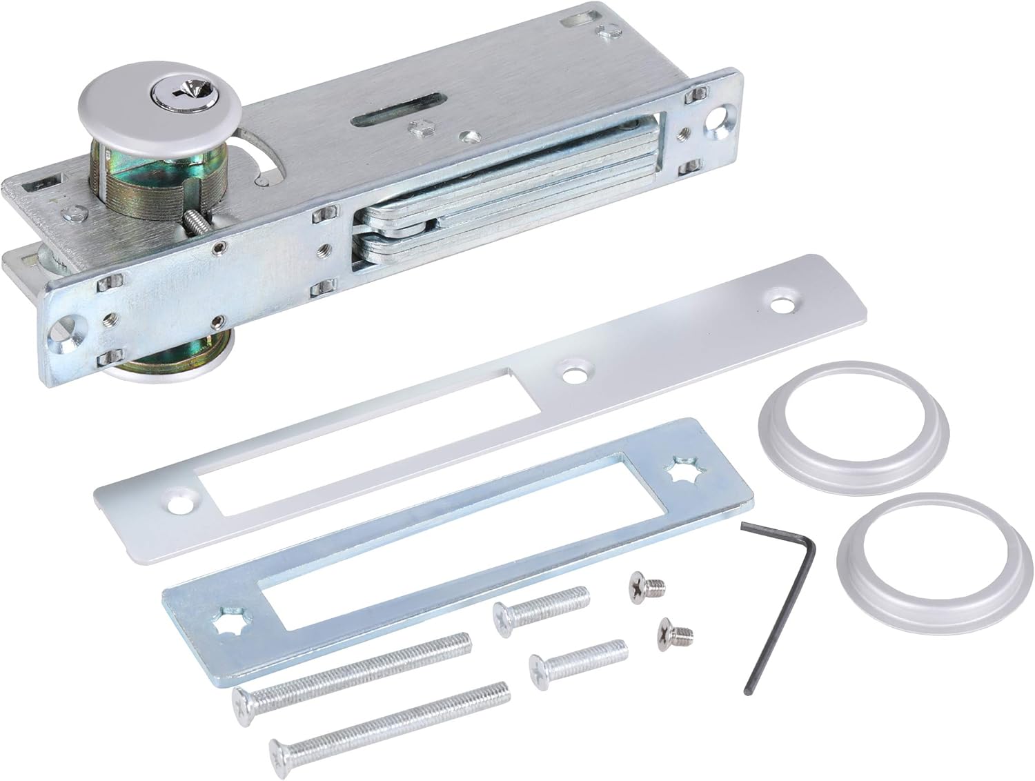 NNAA Swing Door Lock with Key for Internal and External Doors, Door Latch Mechanism and Key Locking Door Security Pack of 2