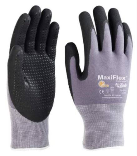 Protective Industrial Products Large MaxiFlex Endurance by ATG 15 Gauge Coated Work Gloves with Gray Nylon Liner Black Micro-Foa