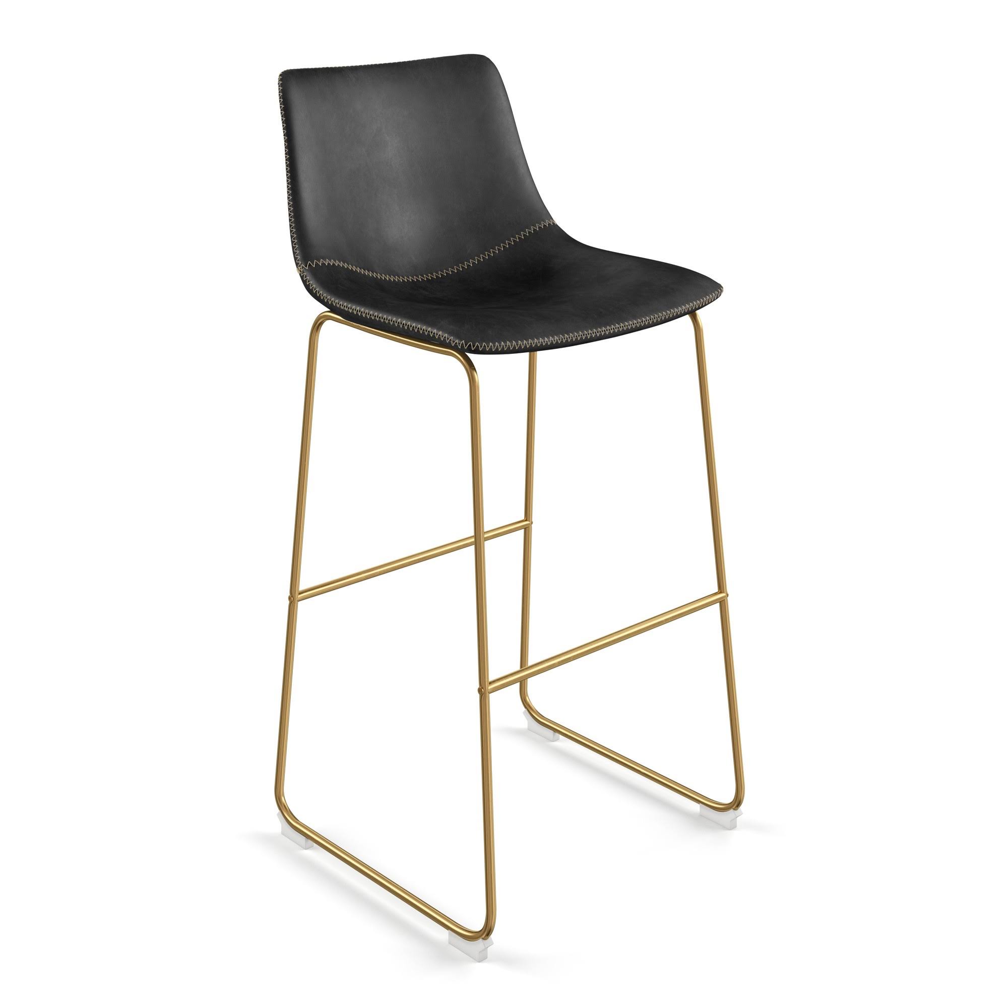 Aeon Furniture Barstool in Black and Gold