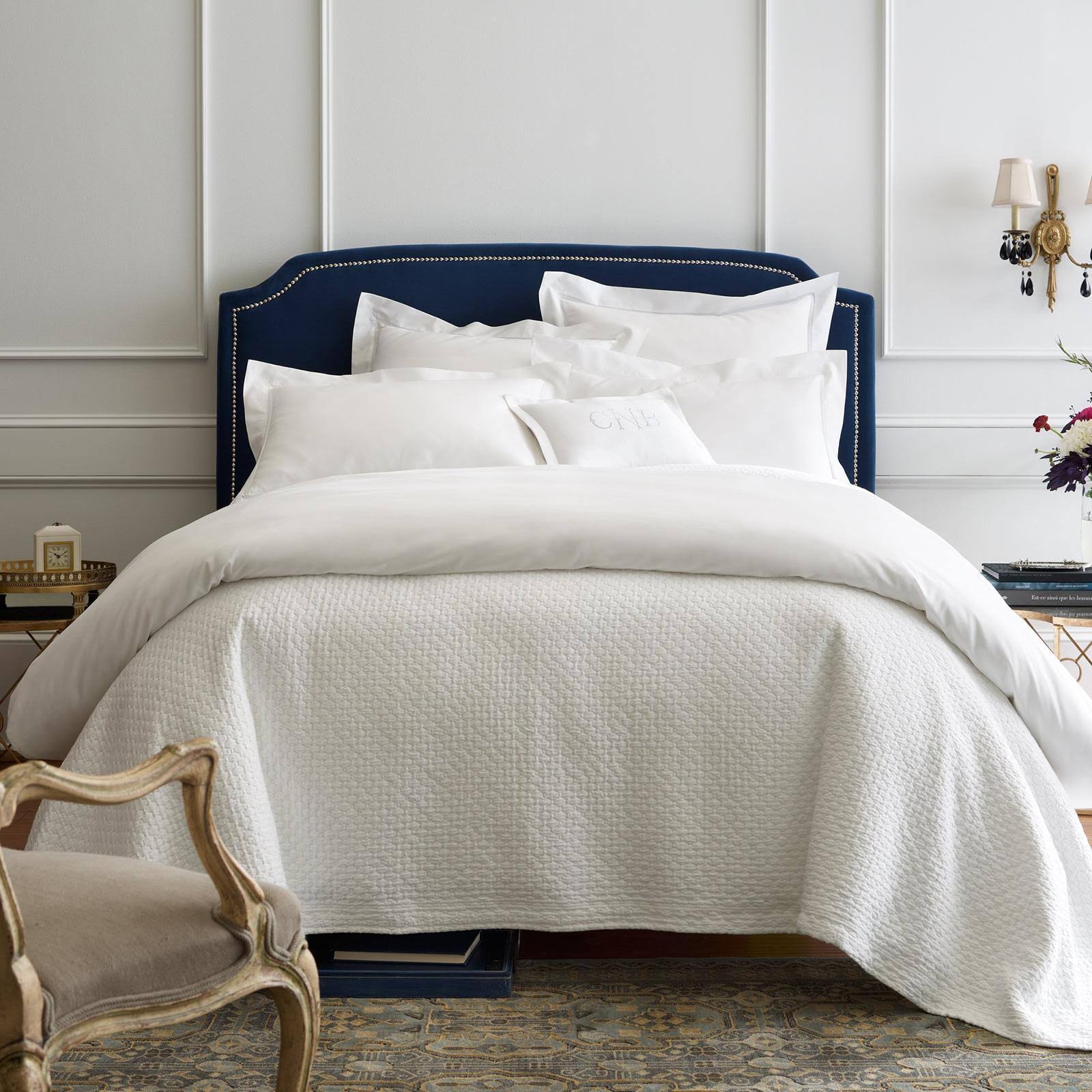 Peacock Alley Juliet Twin Coverlet White