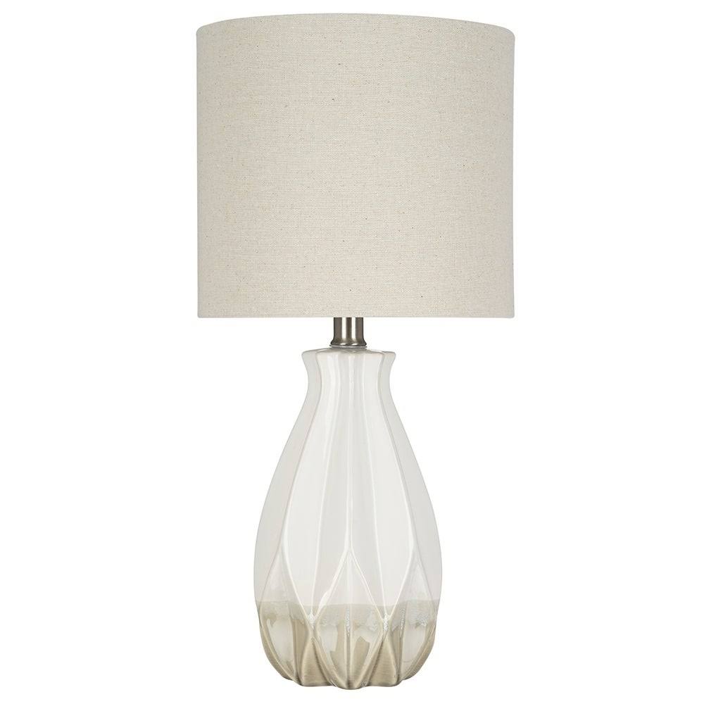 Catalina Lighting White Ceramic Accent Lamp, 19