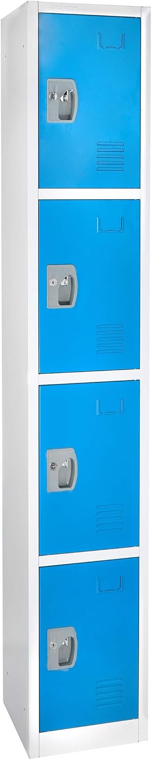 AdirOffice Large School Locker with 6 Doors 6 Hooks Storage Locker for Garage Storage - Office Storage Lockers (6 Door, Black)