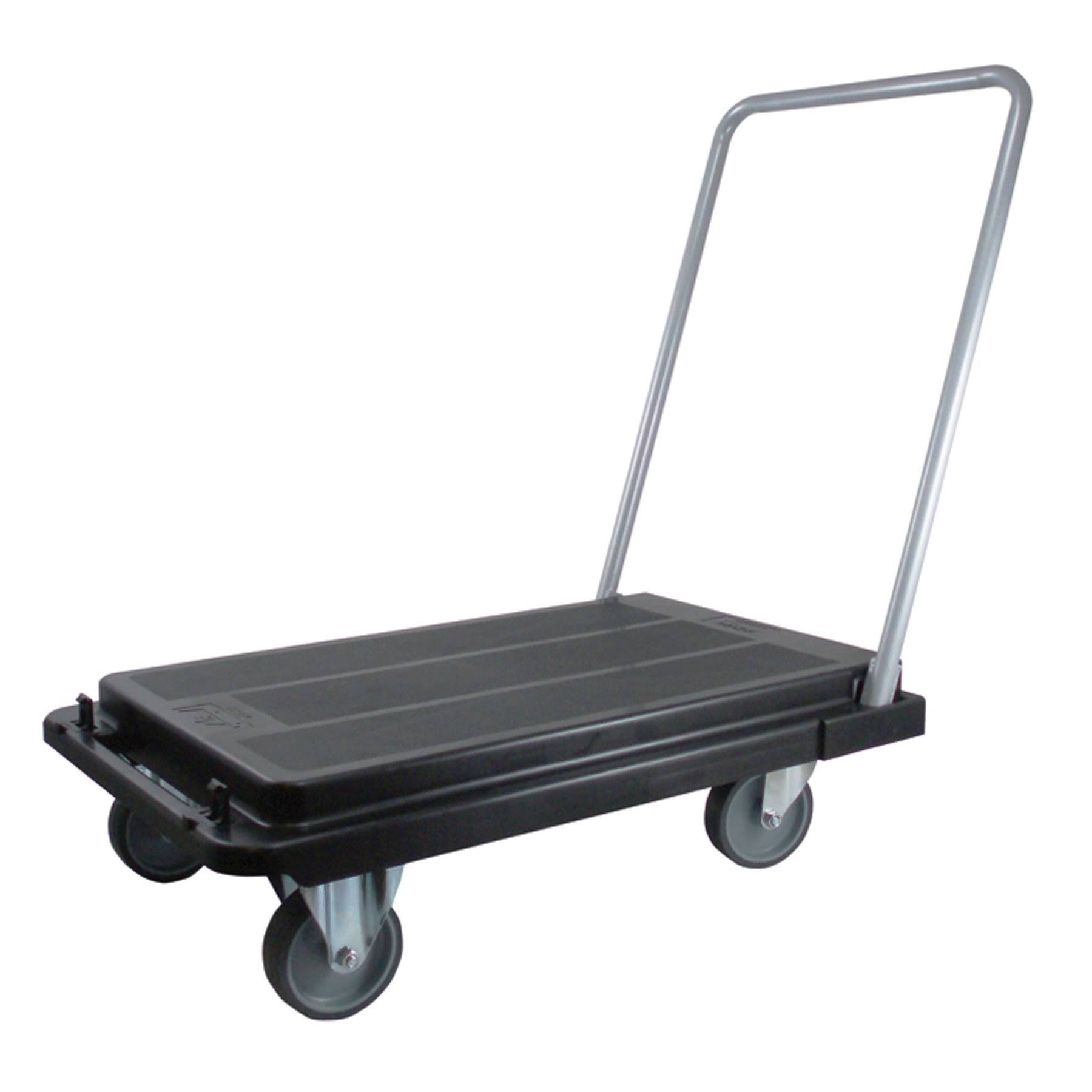 Deflecto Foldable Platform Cart Dolly, Heavy Duty Casters, 500 lb Capacity, Black