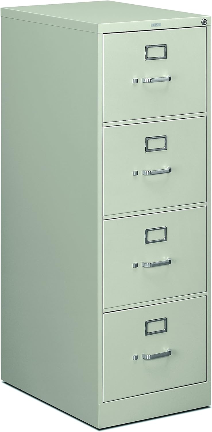 HON 4-Drawer Legal File - Full-Suspension Filing Cabinet with Lock, 52 by 25-Inch Black (H514)