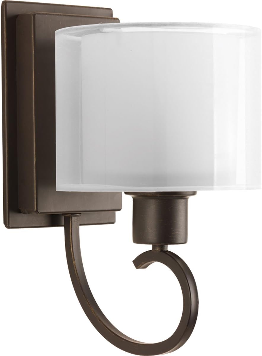 Progress Lighting P2041-09 Invite 1-Lt. Wall Bracket with White silk mylar shade