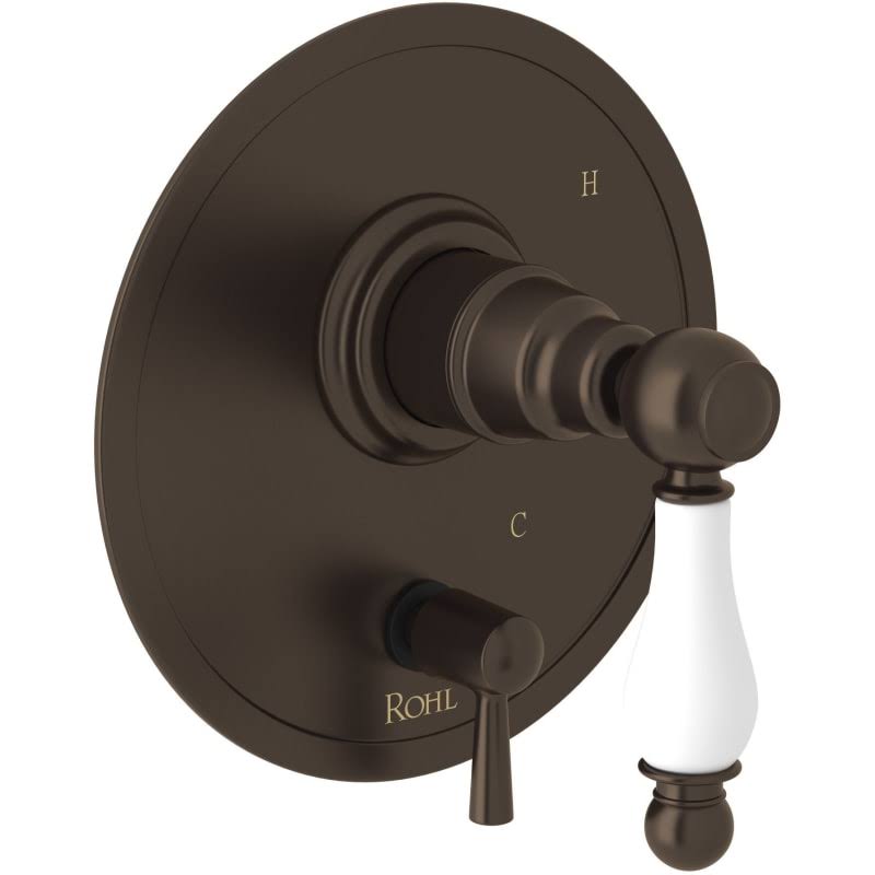 Rohl Arcana AC210NOP-TCB Pressure Balance Trim with Diverter - Tuscan Brass
