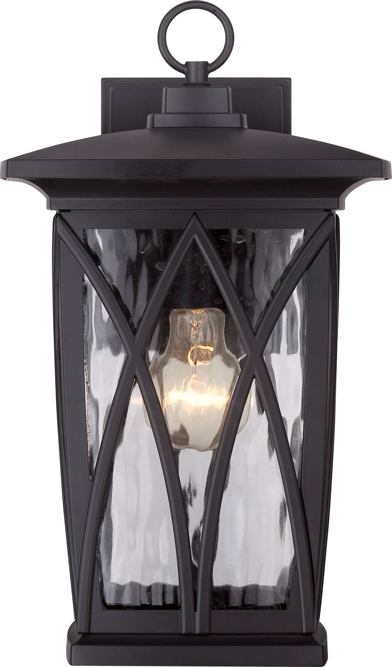 Quoizel Grover GVR8408K Outdoor Wall Lantern, Black