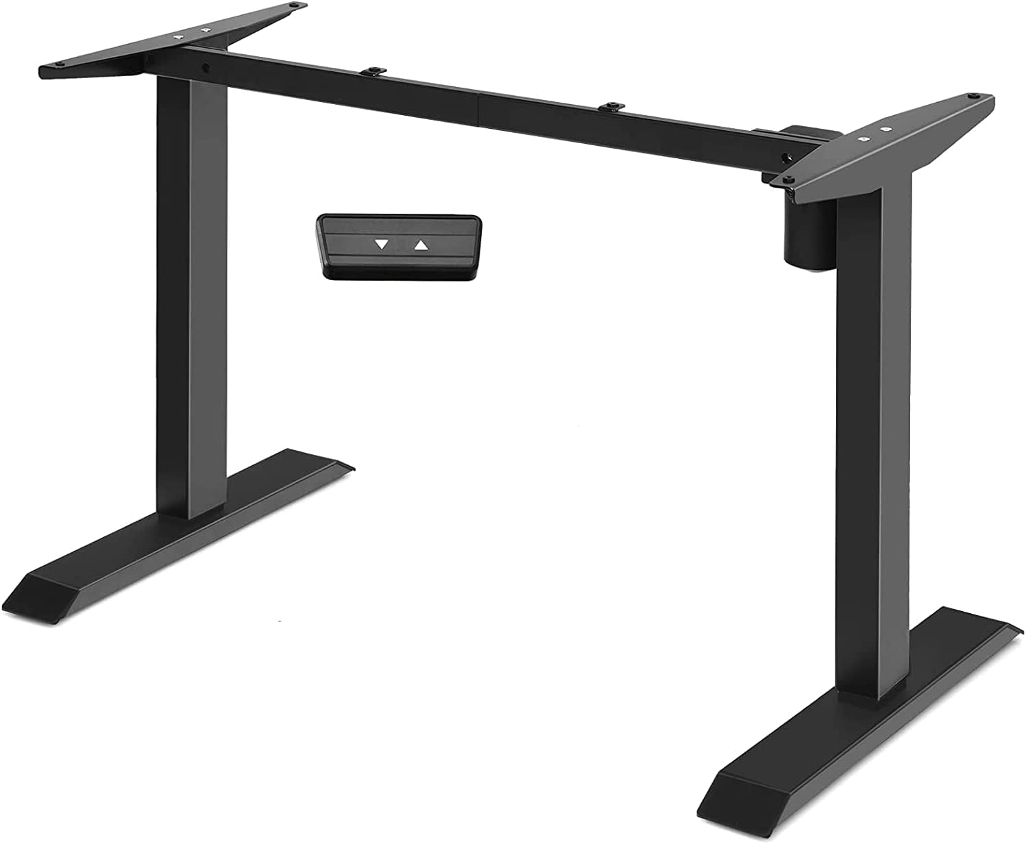 Generic Electric, Single Motor Height Adjustable 2 Button Controller, Table Base for Work Home Office Computer Workstation Standing Desk Frame, Black