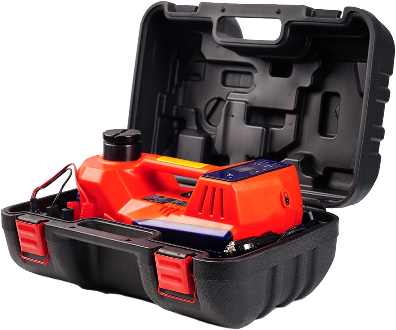 Simpleout Touch-Screen Hydraulic Jack Kit - Upgraded 4 in 1 Electric Car Jack Stands 5 Ton Floor Jack Vehicle Hydraulic Jack Trailer Jack Car Emergency Kit with Built-in Inflator