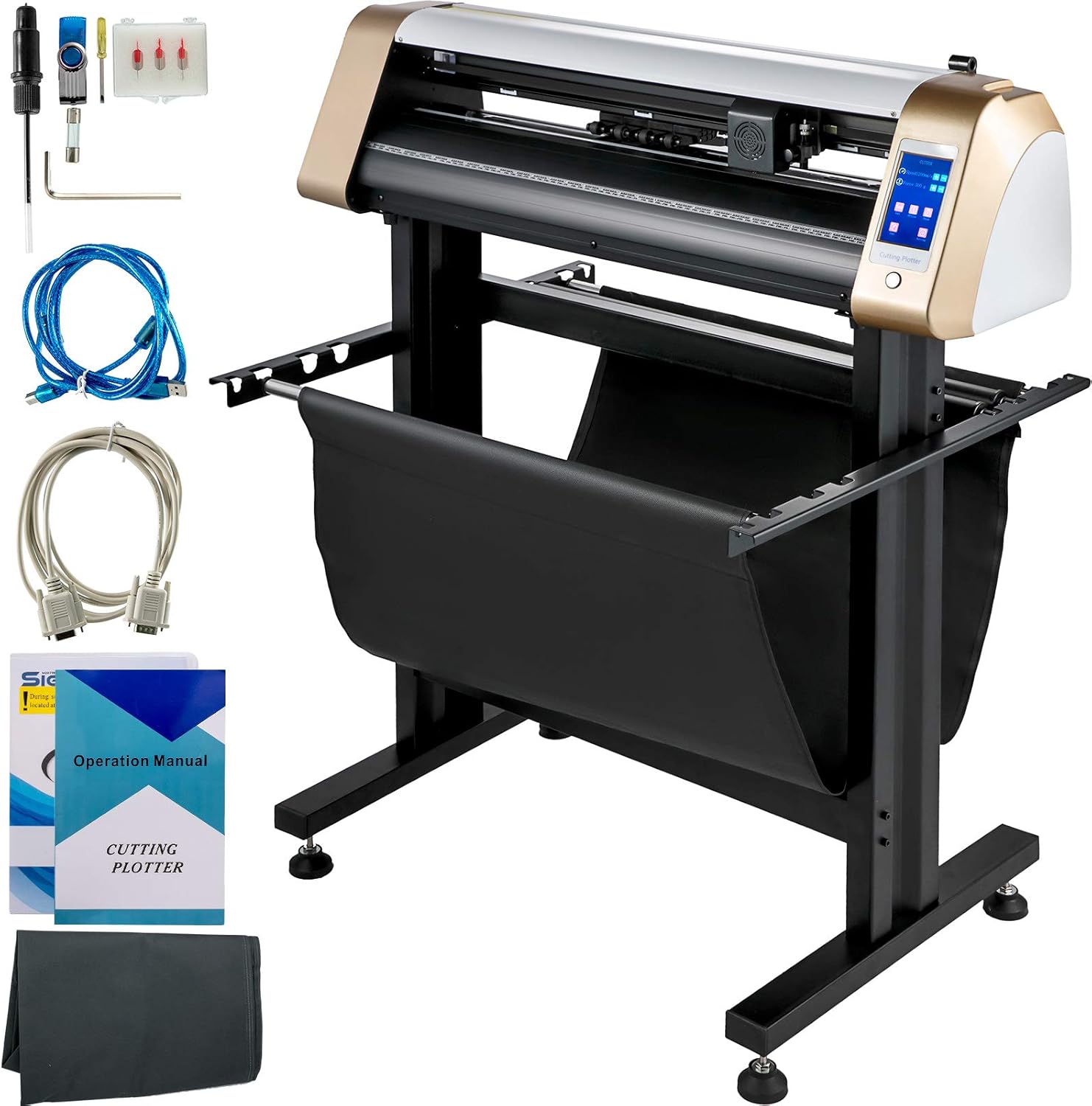 VEVOR Vinyl Cutter Machine, 720mm Cutting Plotter, Automatic Camera Contour Cutting 28&rdquo; Plotter Printer with Touch Screen & Servo Motor Vinyl Cutting Machine Adjustable Force and Speed for Sign Making