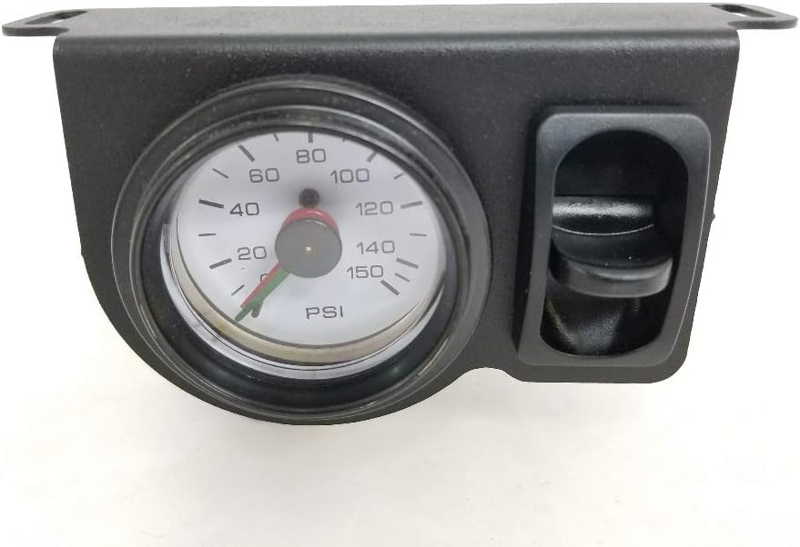 TS - Universal Towing Assist Helper Air Ride Suspension Control Panel 150 Psi Gauge Single Paddle Switch 1/4