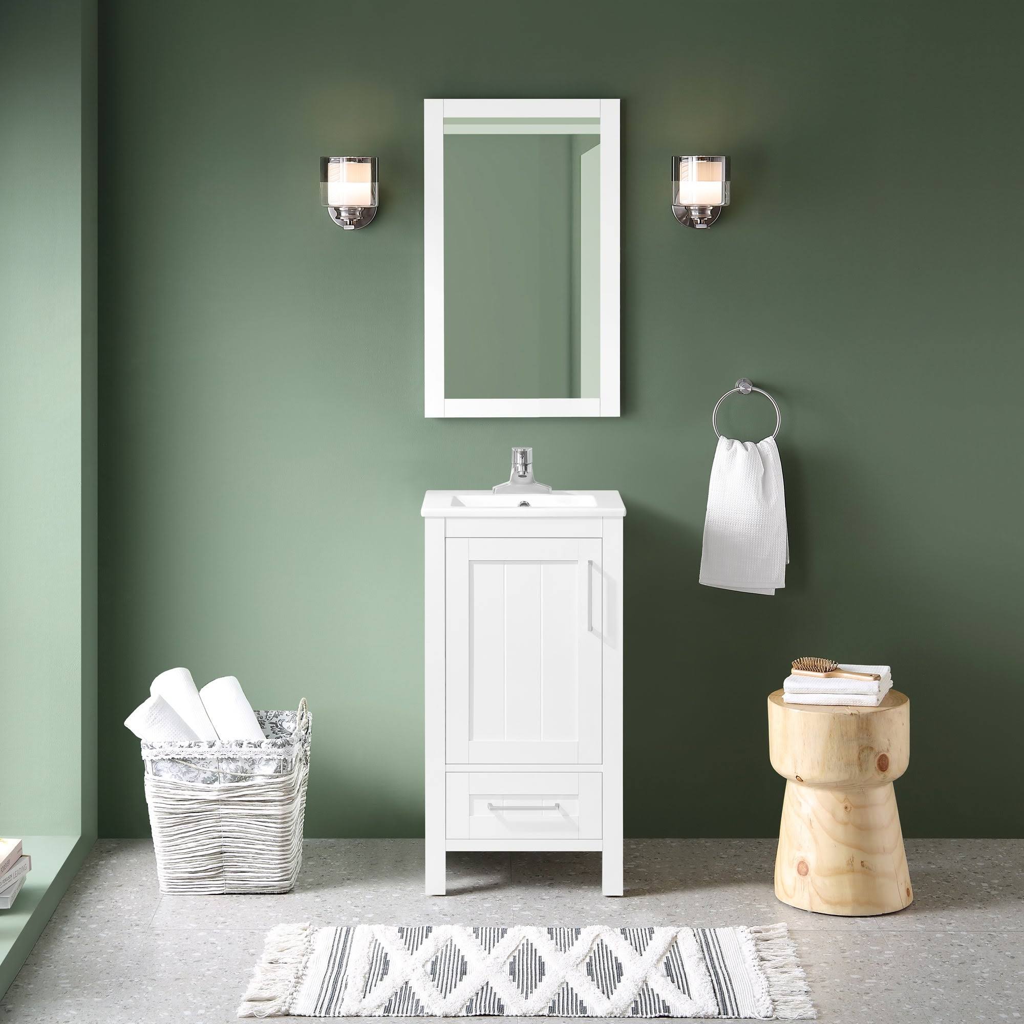 Ove Decors Kansas 18x22 Bathroom Vanity Top and Backslplash, White