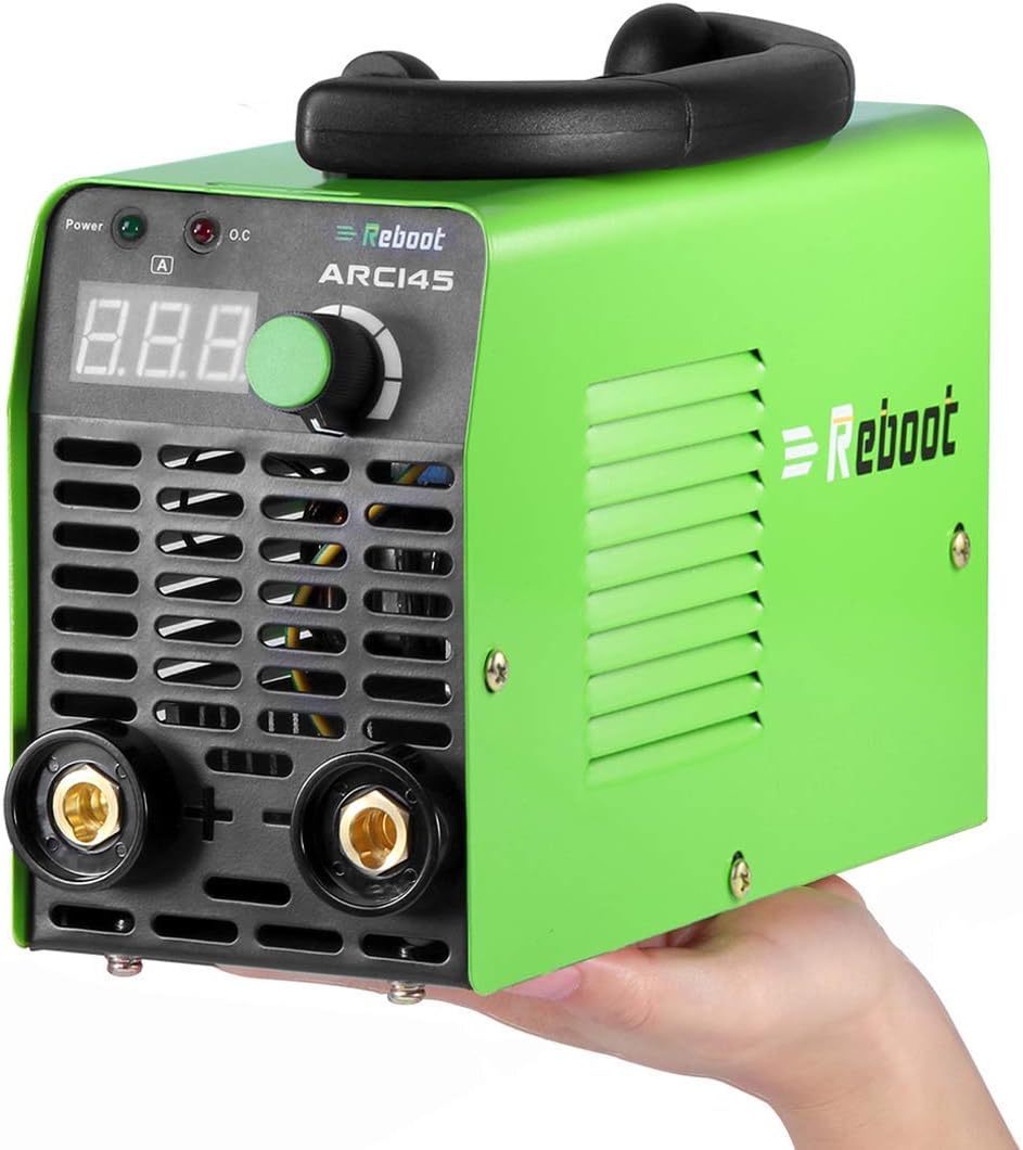 Reboot Stick ARC Welder Machine IGBT Inverter 220V 145 Amp MMA Digital Welder Machine High Frequency Duty Cycle Inverter 1/16~1/8'' MMA Stick Welding Machine No Plug