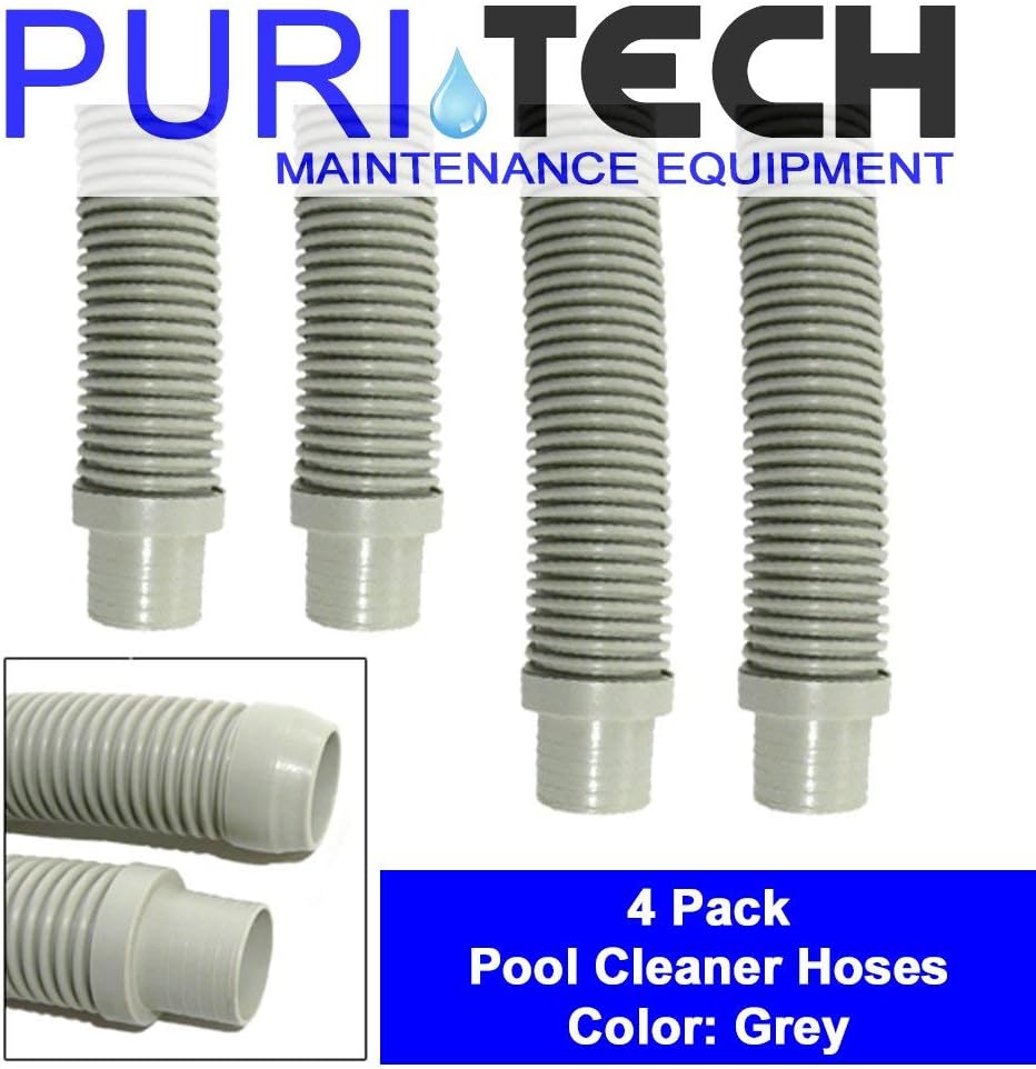 Puri Tech 4 Pck Navigator Pool Vac Ultra Aquabug Pool Cleaner Vacuum Leader Hose 48 Grey Pack of 2