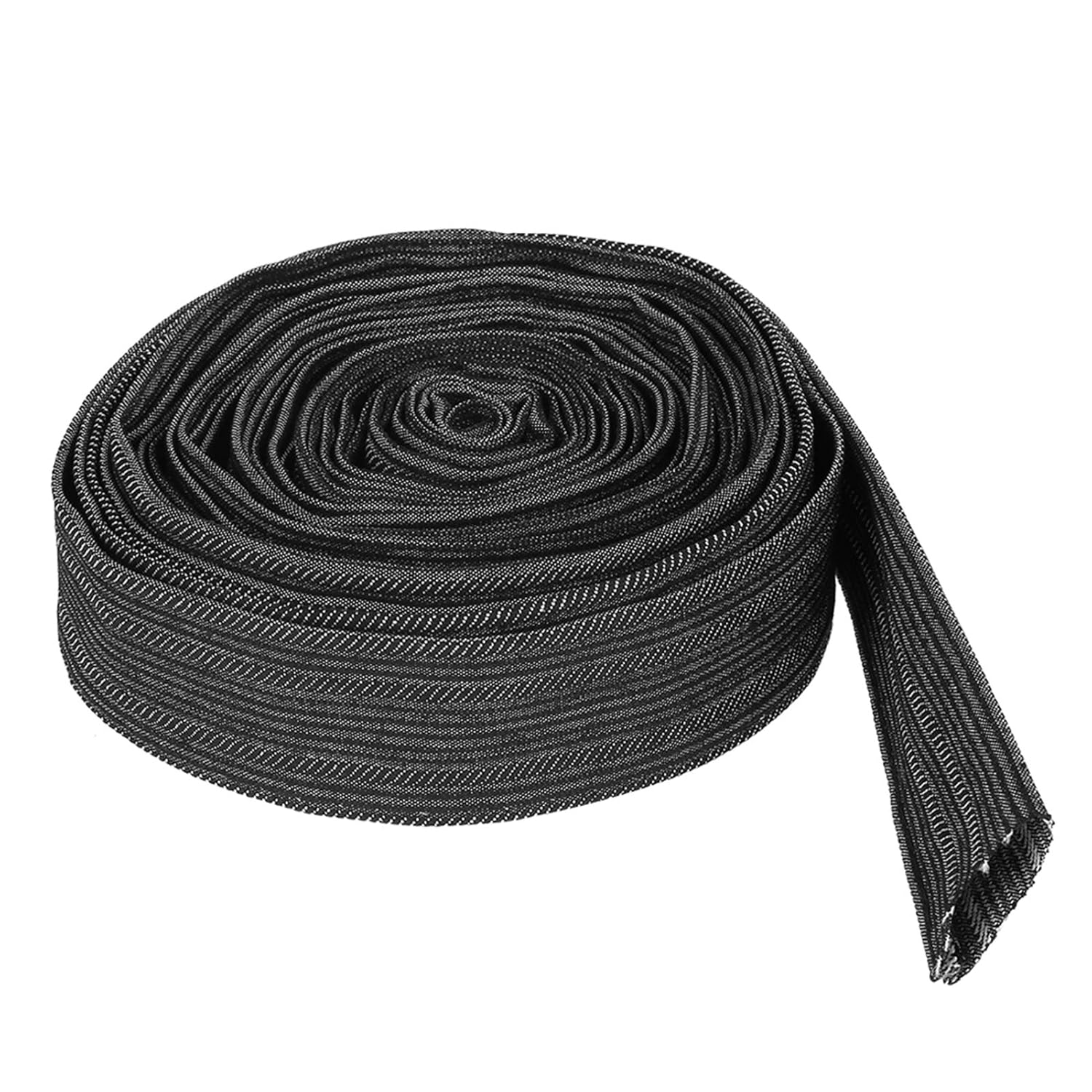 Nylon Protective Sleeve, Black 27mm / 1.06inch Diameter Protective Sleeve Sheath Cover 7.5m / 25ft Welding Torch Hydraulic Hose Protector Hose Nylon Cover