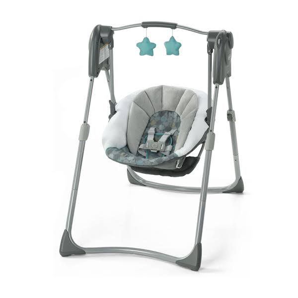 Graco Slim Spaces Compact Baby Swing, Space-Saving Design, Tilden