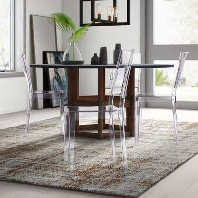 Normand Stacking Side Chair in Clear Mercury Row