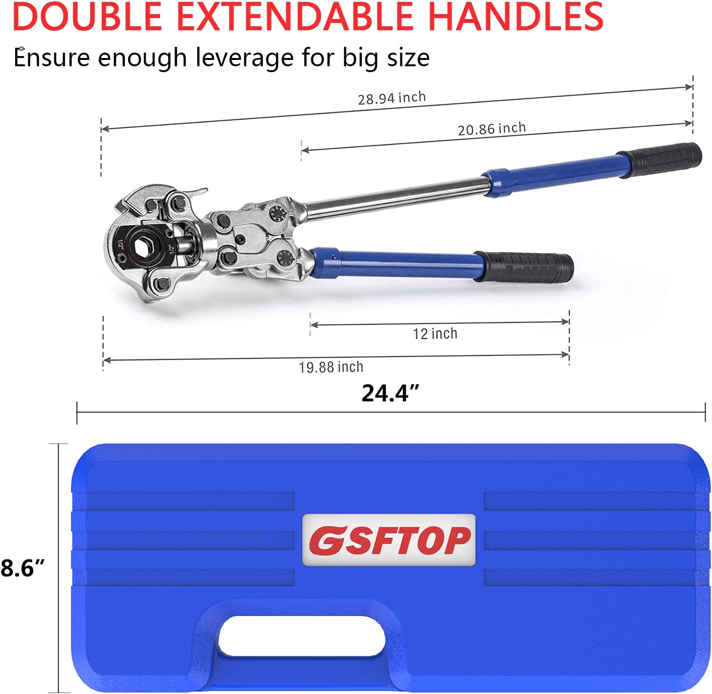 GSFTOP Copper Tube Fittings Crimping Tool with 1/2