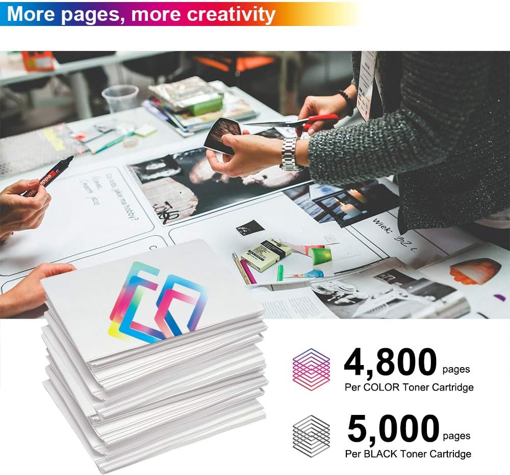 CHENPHON Remanufactured C400 C405 Toner Cartridges Replacement for Xerox 106R03512 106R03514 106R03515 106R03513 use for VersaLink C400DN C405DN Printer High Yield 4-Pack KCMY Pack of 2