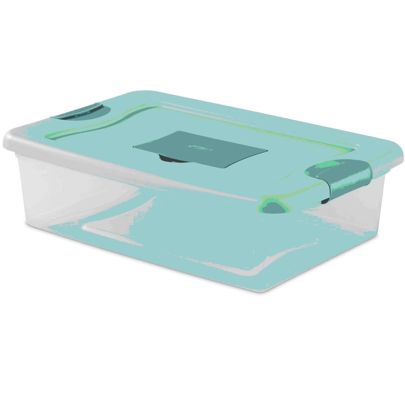 Sterilite 32 Quart Fresh Scent Stackable Plastic Storage Box Container (12 Pack)