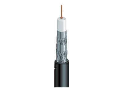 Vextra V621qb Quad-Shield RG6 Solid Copper Coaxial Cable, 1,000ft (Black)