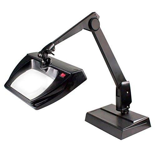 Dazor Stretchview 28-Inch Desk Base LED Magnifier 3D 1.75x - Black