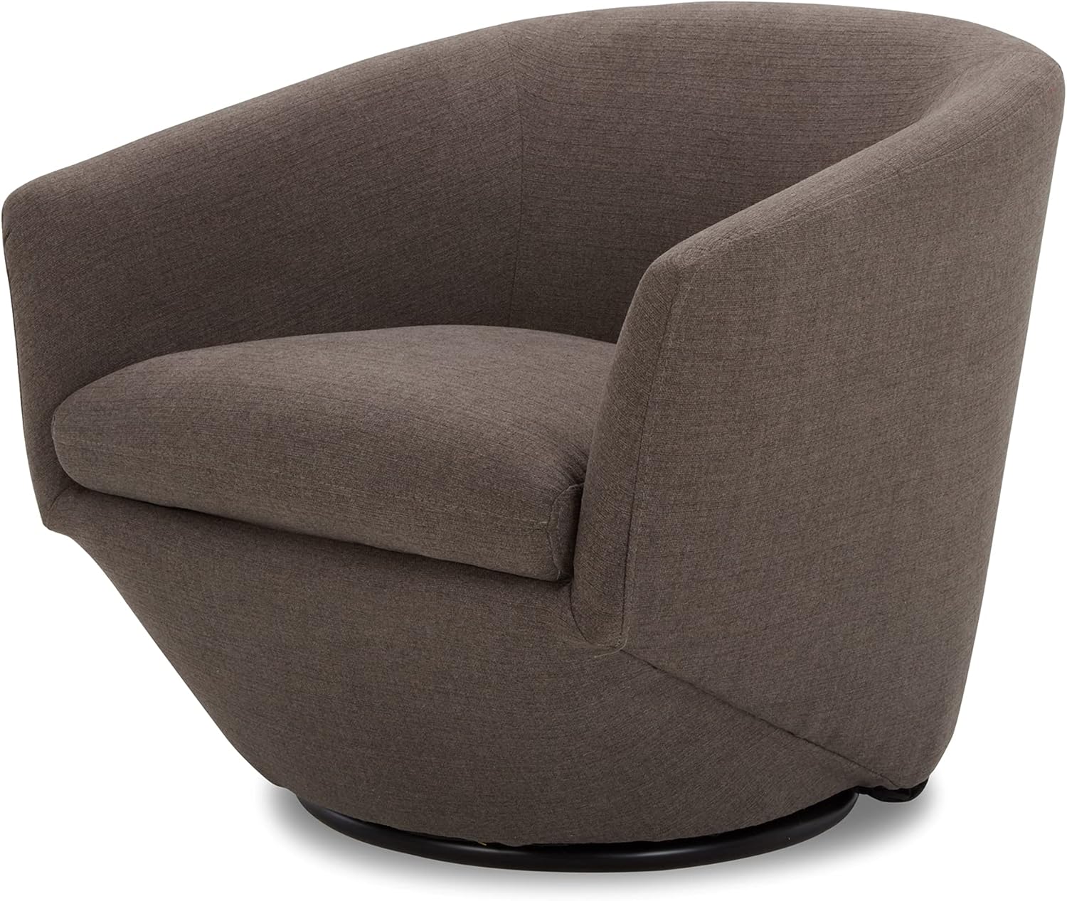 CHITA Swivel Armchair, Barrel Accent Chair in Velvet Fabric for Living Room Round Chair with Metal Base, Fully Assembled, Blue