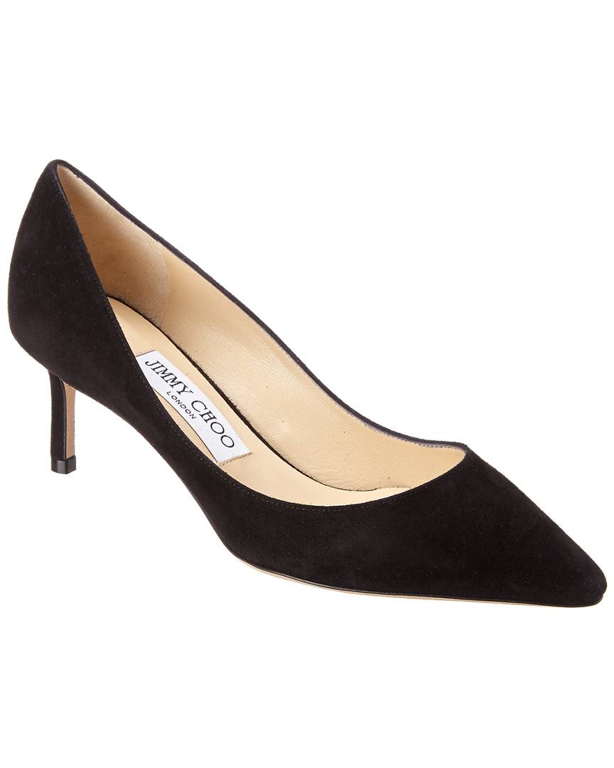 Jimmy Choo Romy 85 Velvet Pumps - Black - High Heels