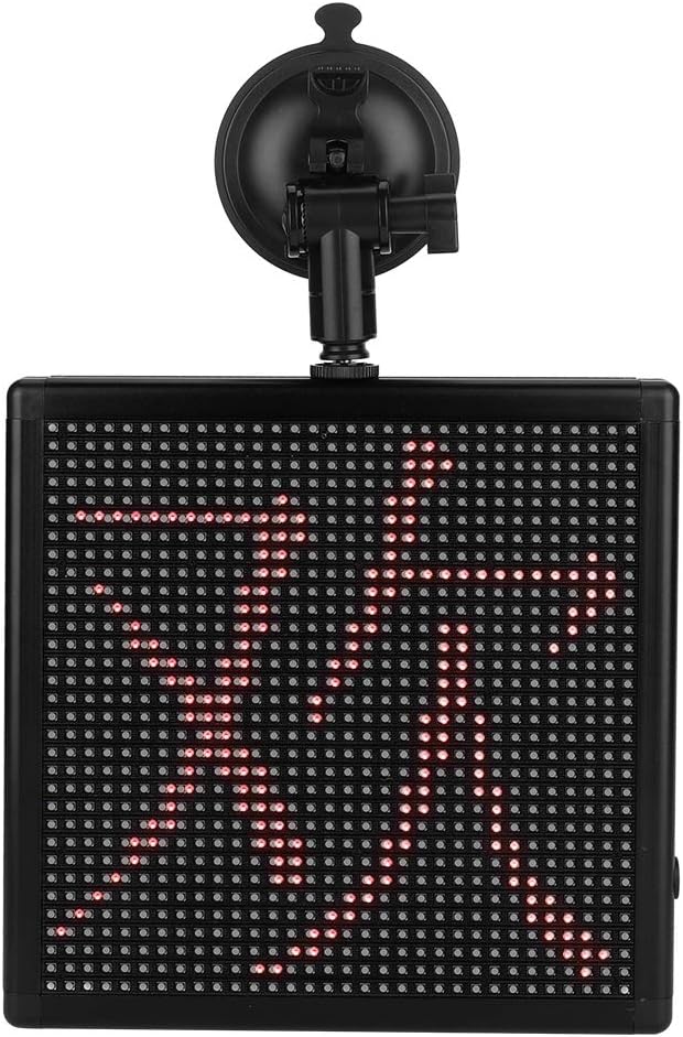 Yctze Car LED Display,12V Universal Car Use Multi-Functional Full Color LED Display Panel Auto Accessory for Car LED Display Full Color LED Display LED Display Panel Auto LED Display Full Color Car LE