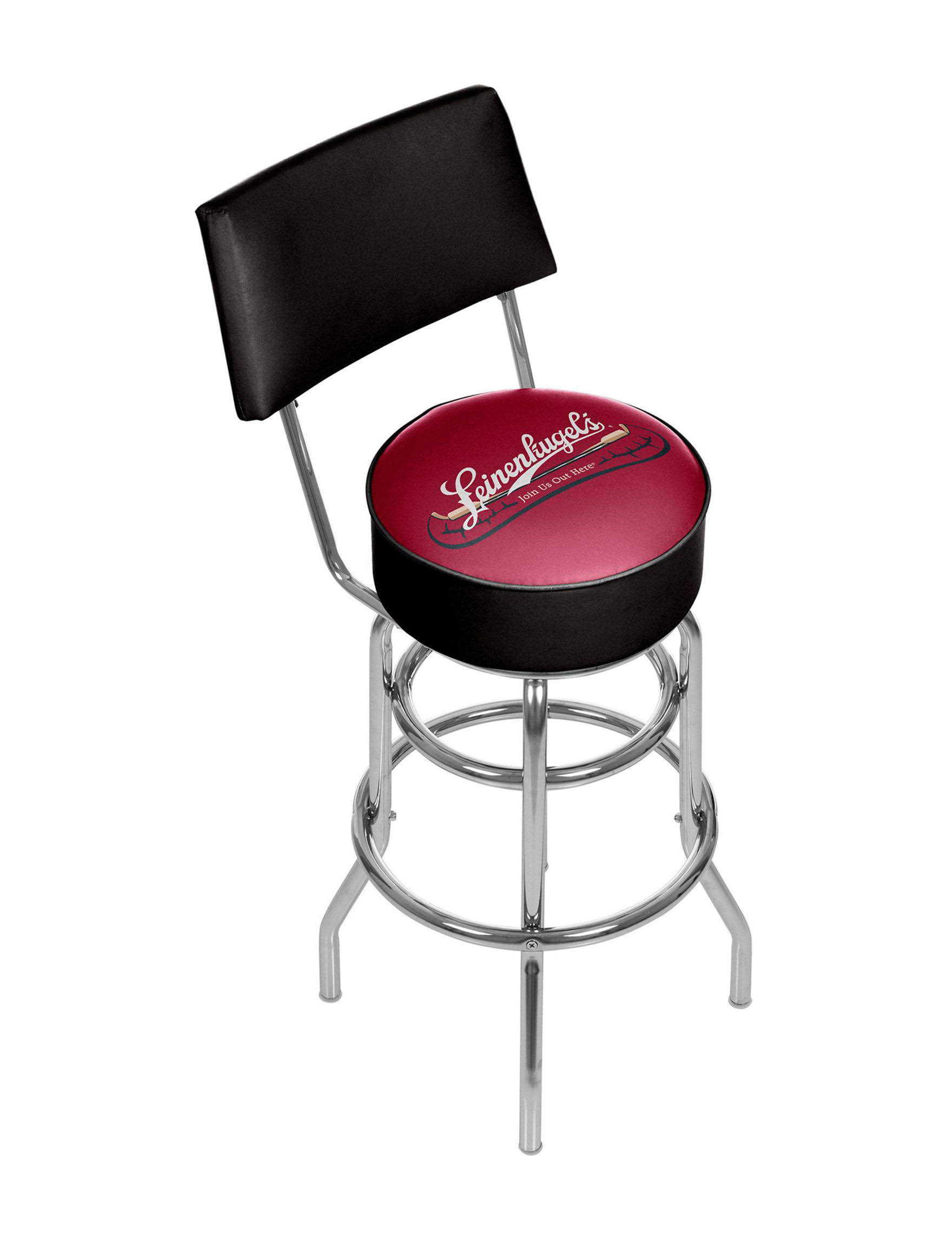 Leinenkugel S Padded Swivel Bar Stool with Back