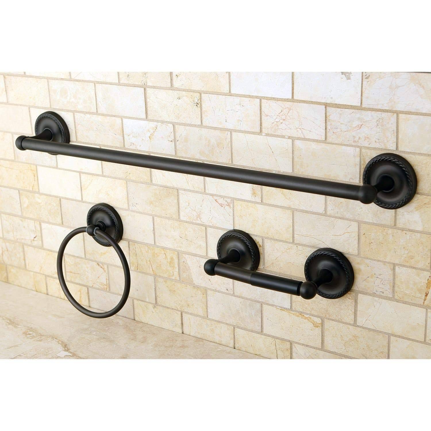 Kingston Brass BAK91148ORB 3-Piece Bathroom Accessories Set, Oil Rubbed Bronze