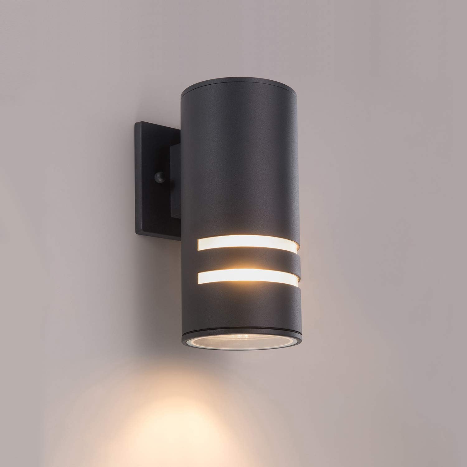 2 Pack Outdoor Wall Lights, Aluminum Exterior Light Fixtures, Outdoor Lights for House with Frosted Glass for Patio Garage Doorway, ETL Listed, DECLUTTR