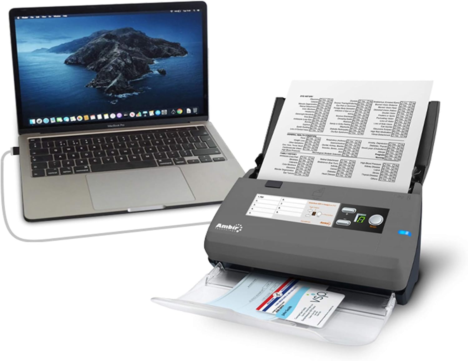 Ambir ImageScan Pro 835ix 30ppm High-Speed ADF Scanner for Mac