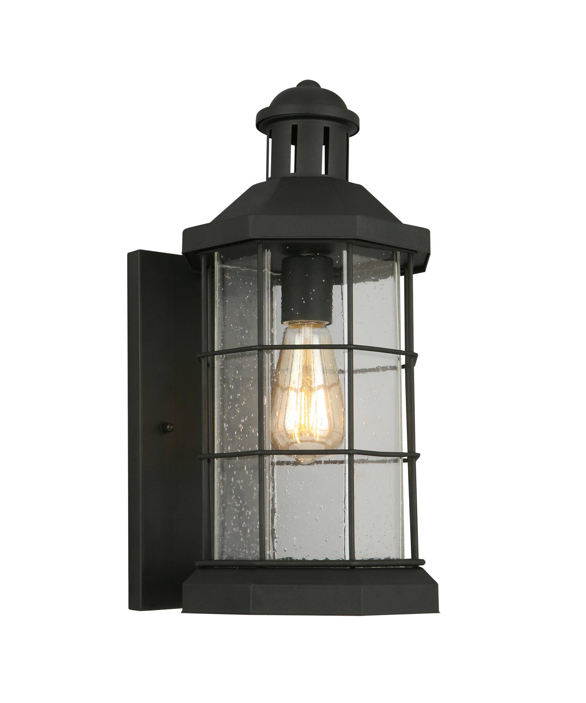 Eglo San Mateo Creek Matte Black Outdoor Wall Light 202784A