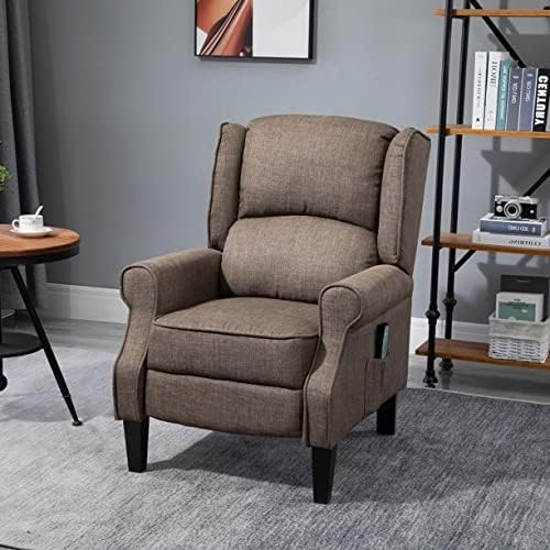 Recliners for Small Spaces-Heated Massage Recliner, Beige-Elevating Your Decor While Providing A Cozy Place to Land