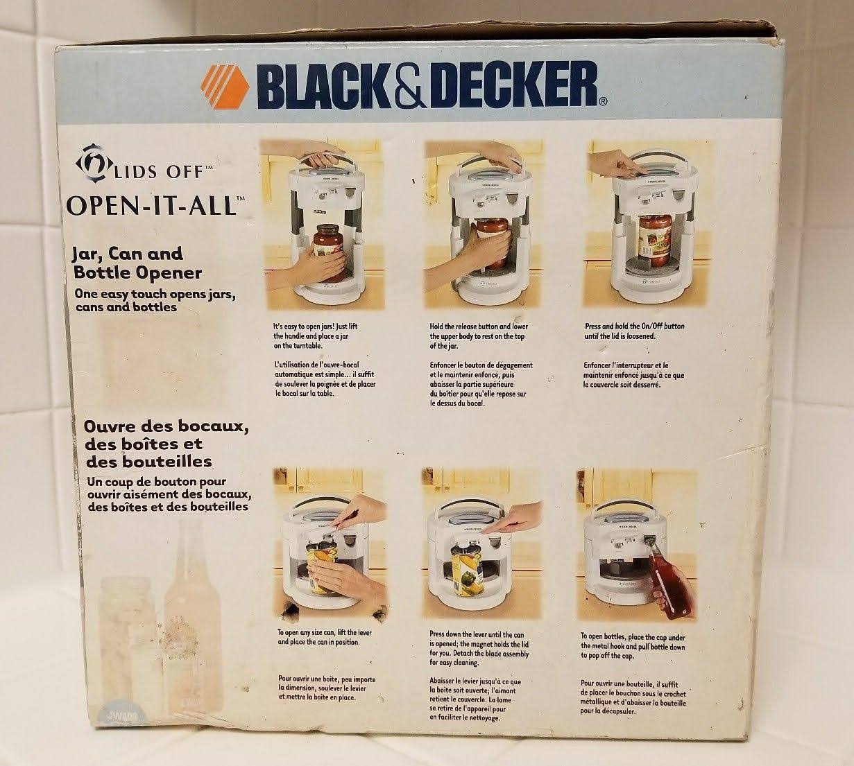 Black u0026 Decker JW400 Lids Off Open-It-All Center